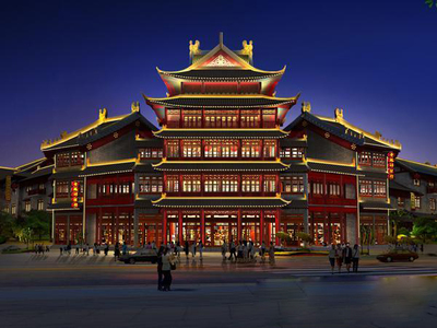 仿古建筑亮化 光影中的中华文化意蕴